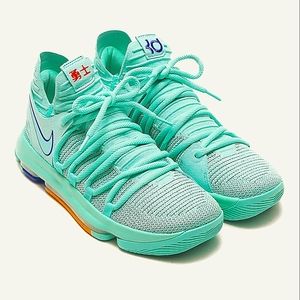 Mens Nike KD 10 City Edition 2 Hyper Turquoise Racer Blue